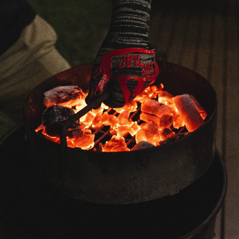 Fire Slap Charcoal lit 1